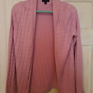 Land's End blush pink cardigan